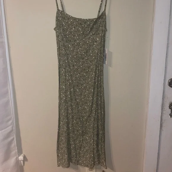 Reformation Afternoon Midi Dress in Juniper Green Floral 12 NWT - Picture 6 of 9